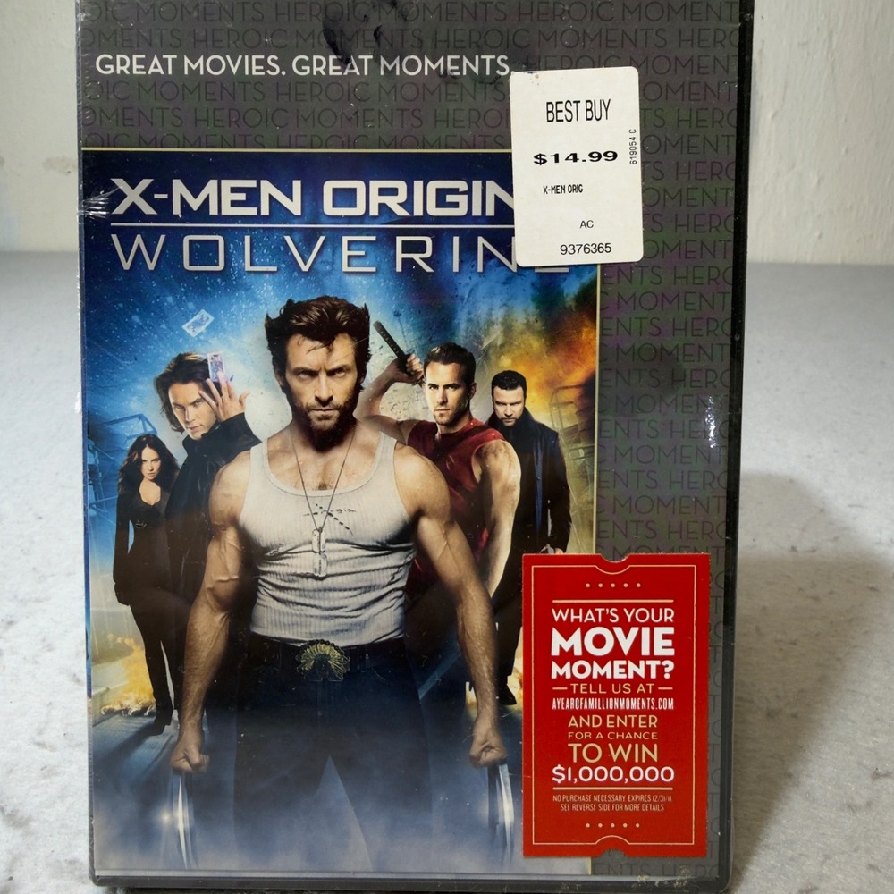 X-Men Origins Wolverine DVD 2009 Marvel Hugh Jackman Ryan Reynolds New‎ Sealed